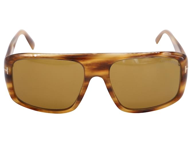 Occhiali da sole Tom Ford Duke in acetato marrone