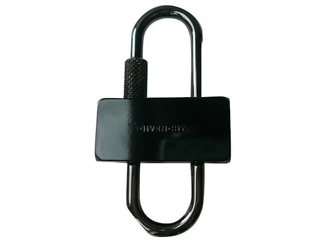 Portachiavi GIVENCHY Padlock U di metallo nero