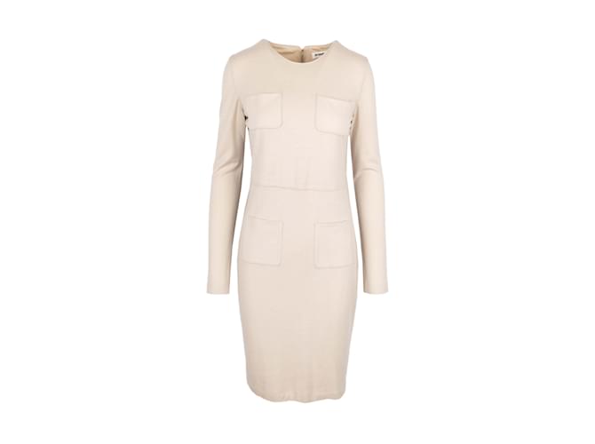 Abito da taschino a maniche lunghe beige Jil Sander