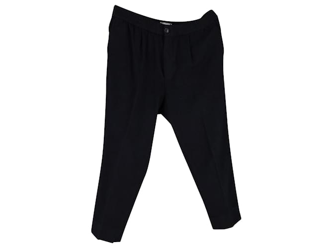 Pantalone AMI Paris in Lana Blu Navy