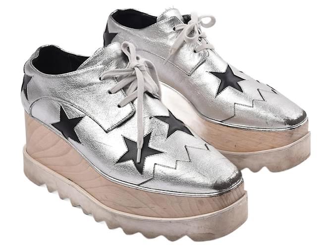 Stella Mc Cartney STELLA MCCARTNEY Stringate T.Unione Europea 38.5 vacchetta Argento