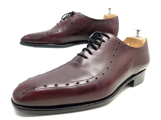 SCARPE CICLISMO JM WESTON RICHELIEU 412 6E 40 l 40.5 SCARPE IN PELLE BORDEAUX Bordò