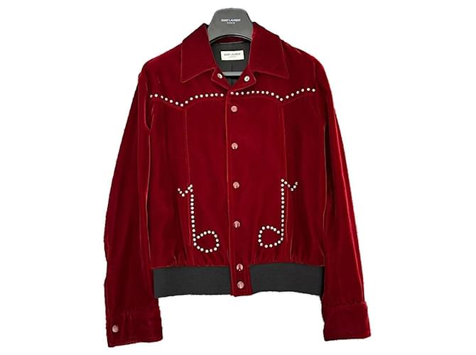 Saint Laurent SL 16Giacca con note musicali FW Rosso