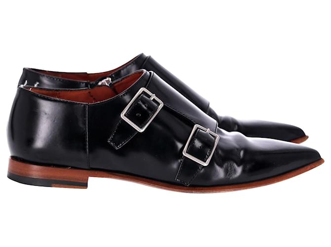 Mocassini Monk Strap di Acne Studios in pelle nera Nero