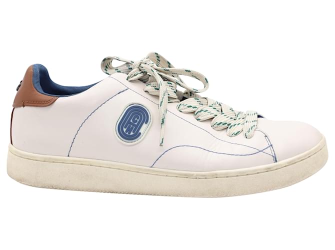 Sneaker Coach con lacci in pelle bianca Bianco