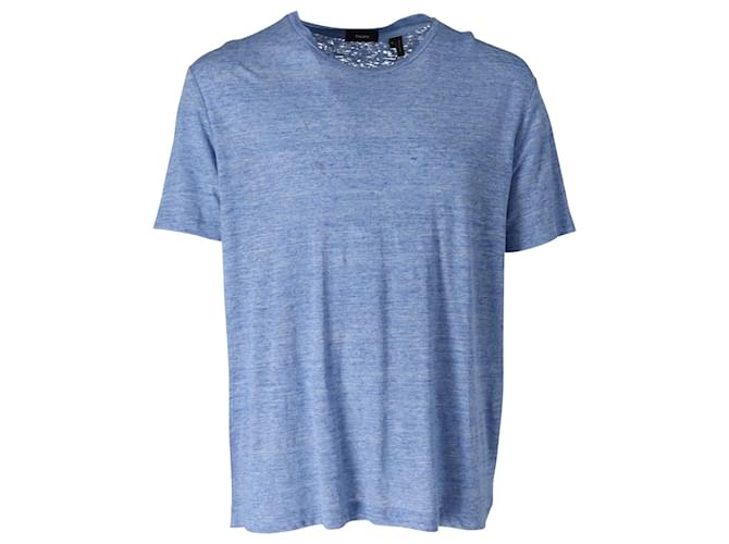 T-shirt Theory Melange in Lino Blu