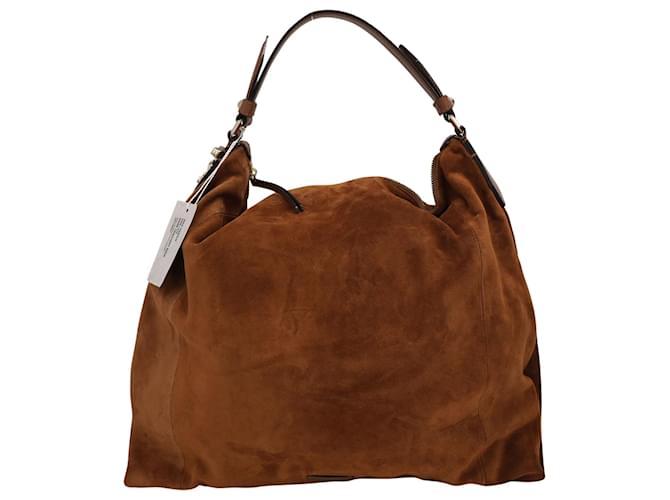 Borsa Hobo Ana di Jimmy Choo in pelle scamosciata marrone