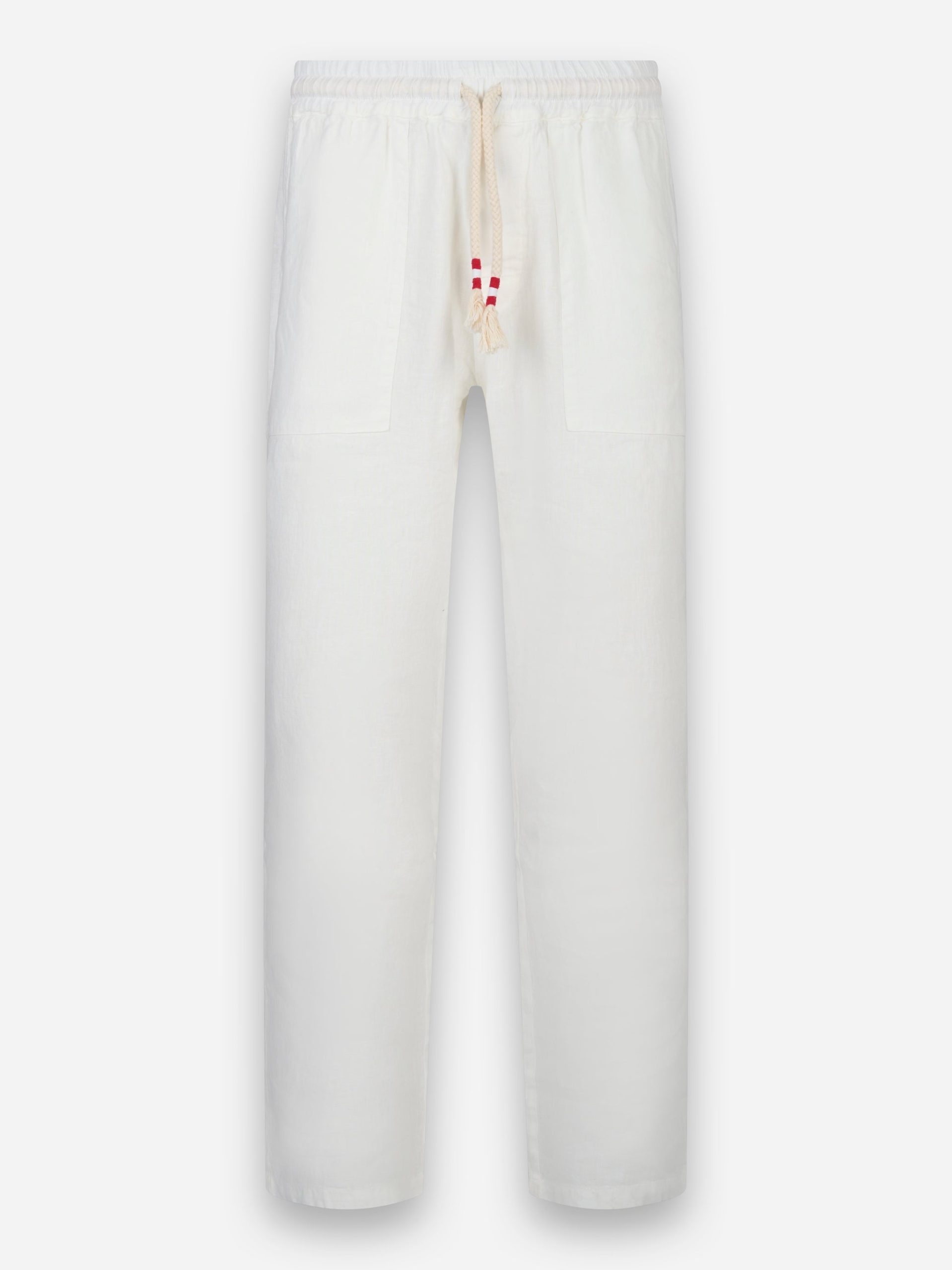 Pantalone calais in lino Bianco