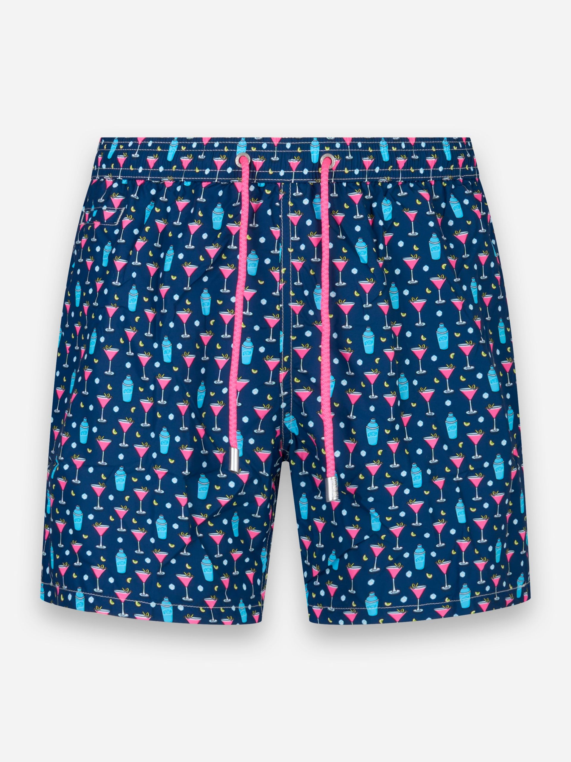 Costume mare Lighting in tessuto leggero con stampa cocktail Blu