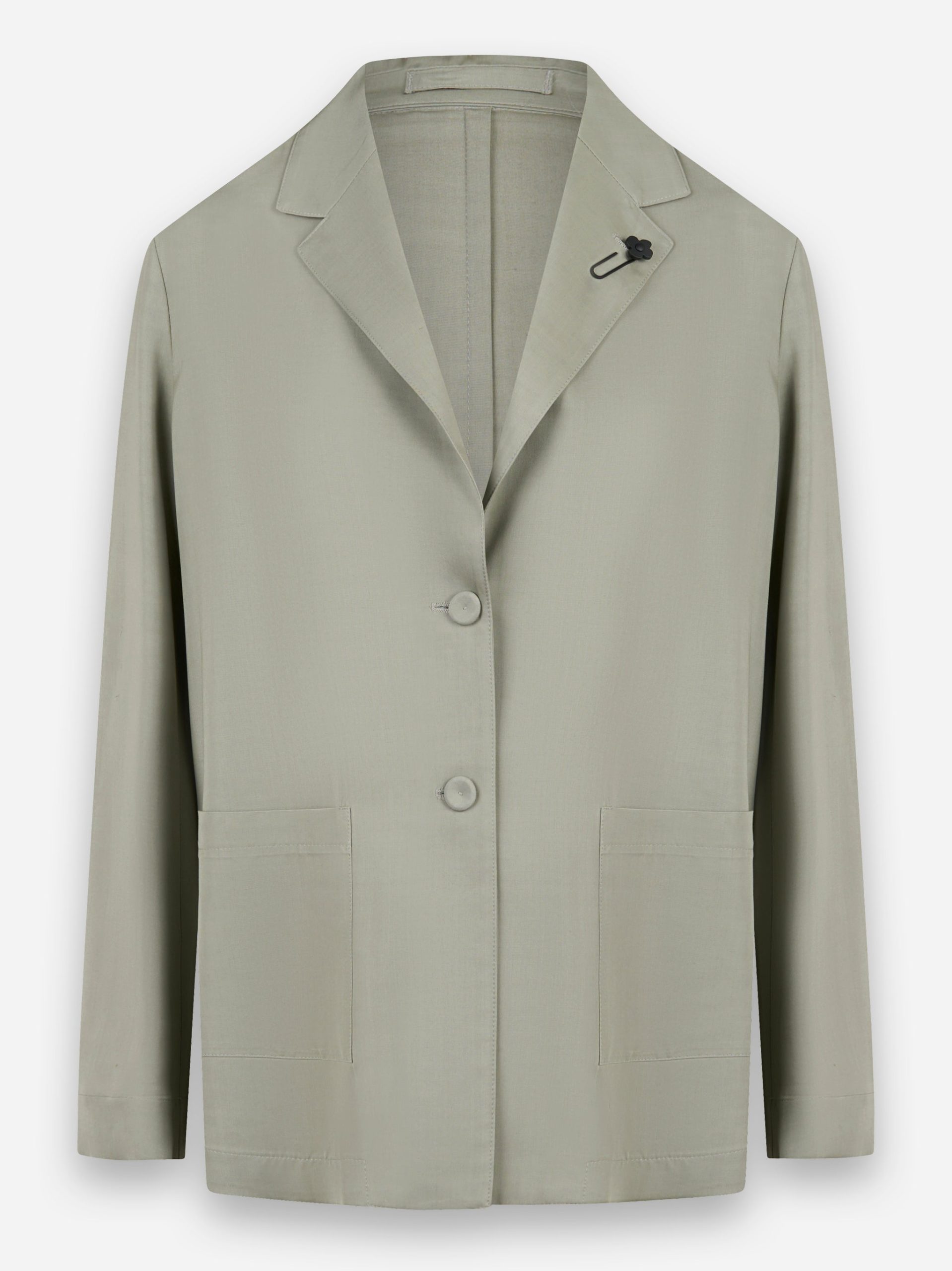 Giacca camicia in misto viscosa Verde