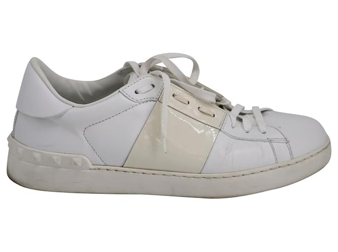 Sneakers Valentino Accent Band in pelle bianca Bianco