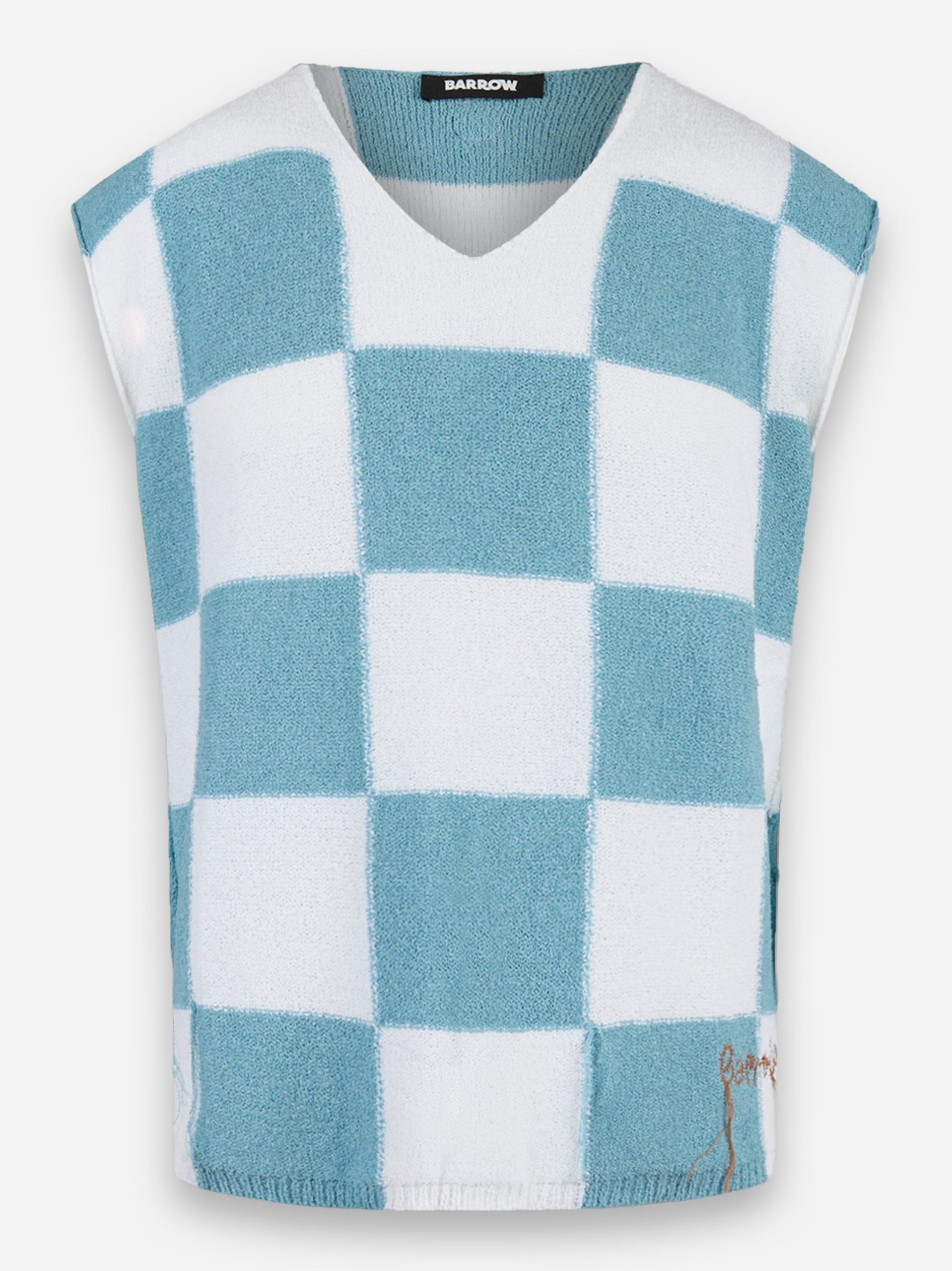 T-shirt senza maniche in maglia Bianco