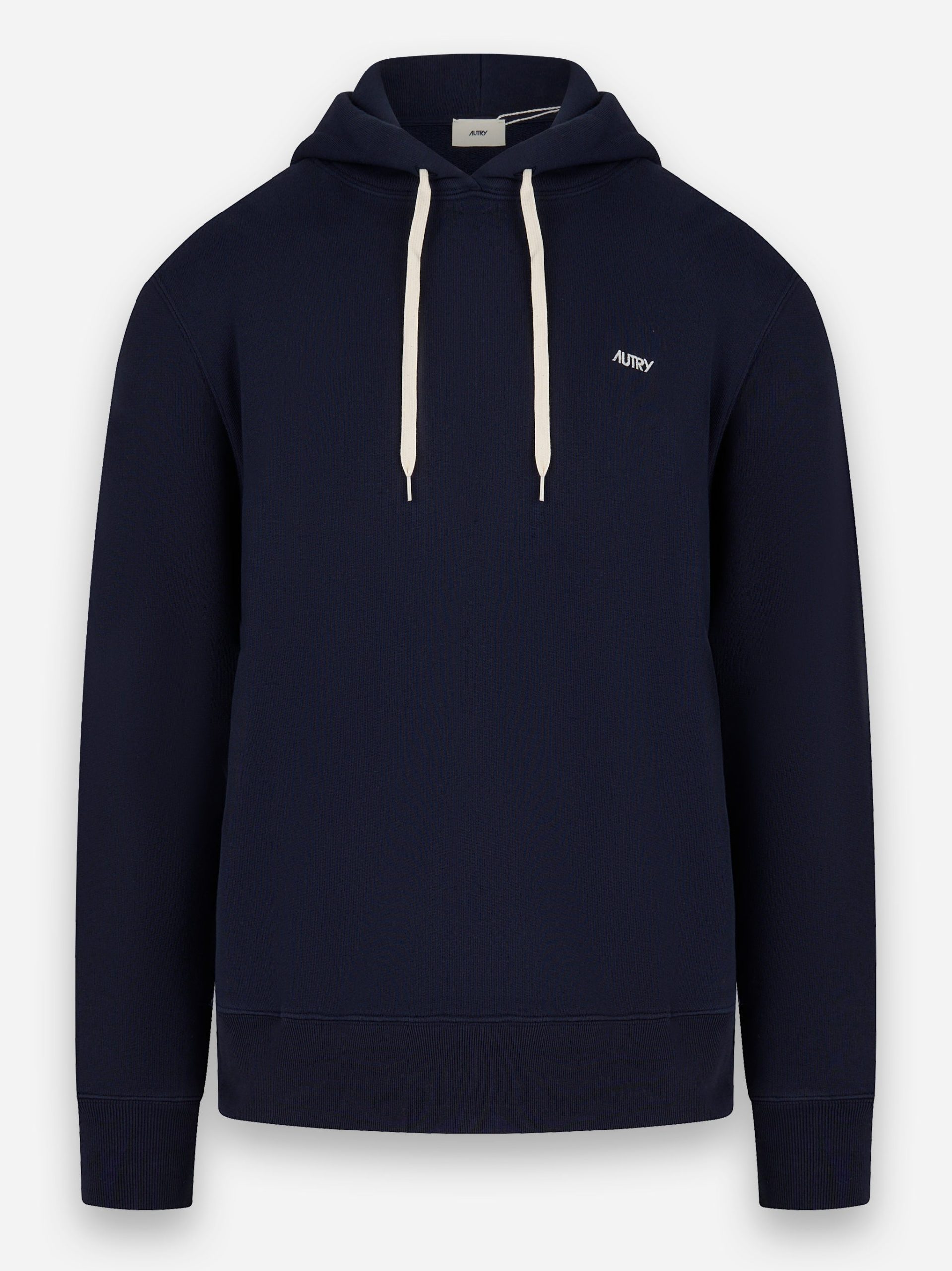 Hoodie con logo ricamato Blu