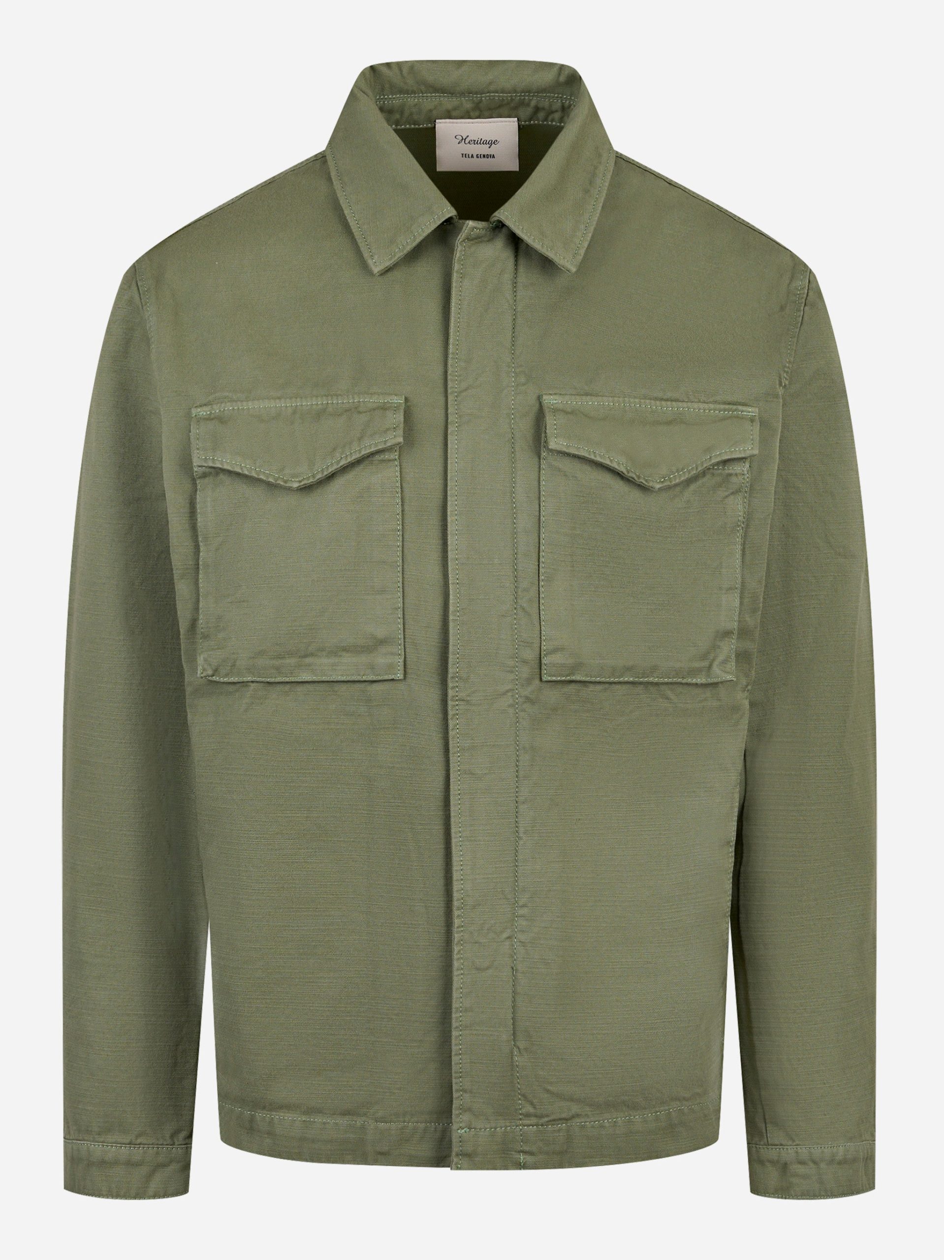 Field Jacket in cotone Verde