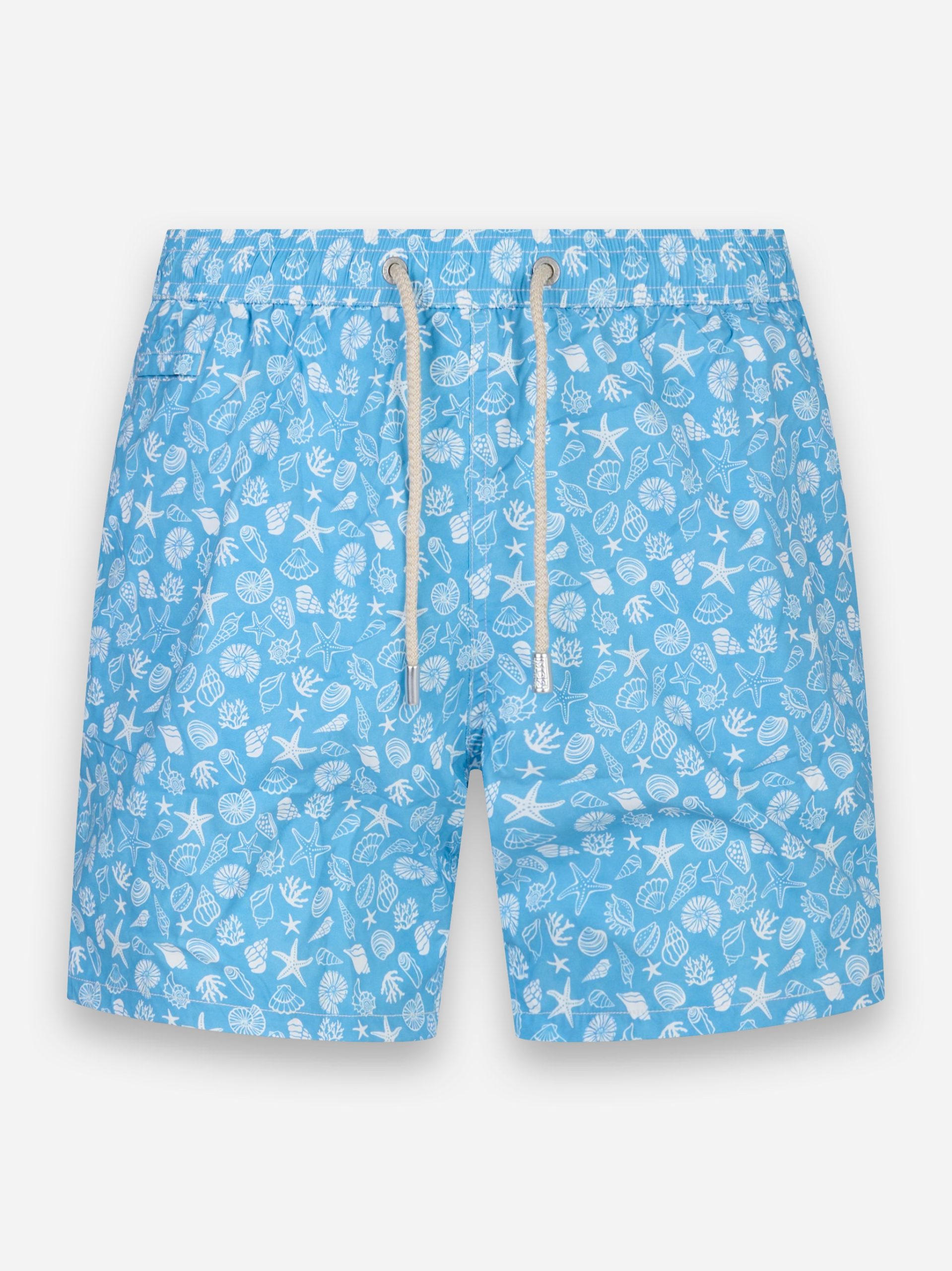 Costume mare Comfort Light con stampa conchiglie tropicali Blu