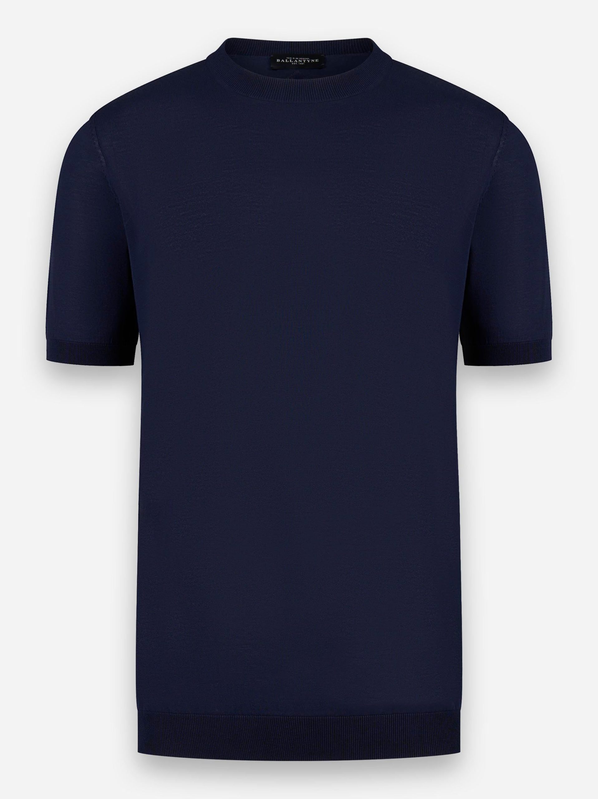 T-shirt manica corta in cotone Blu