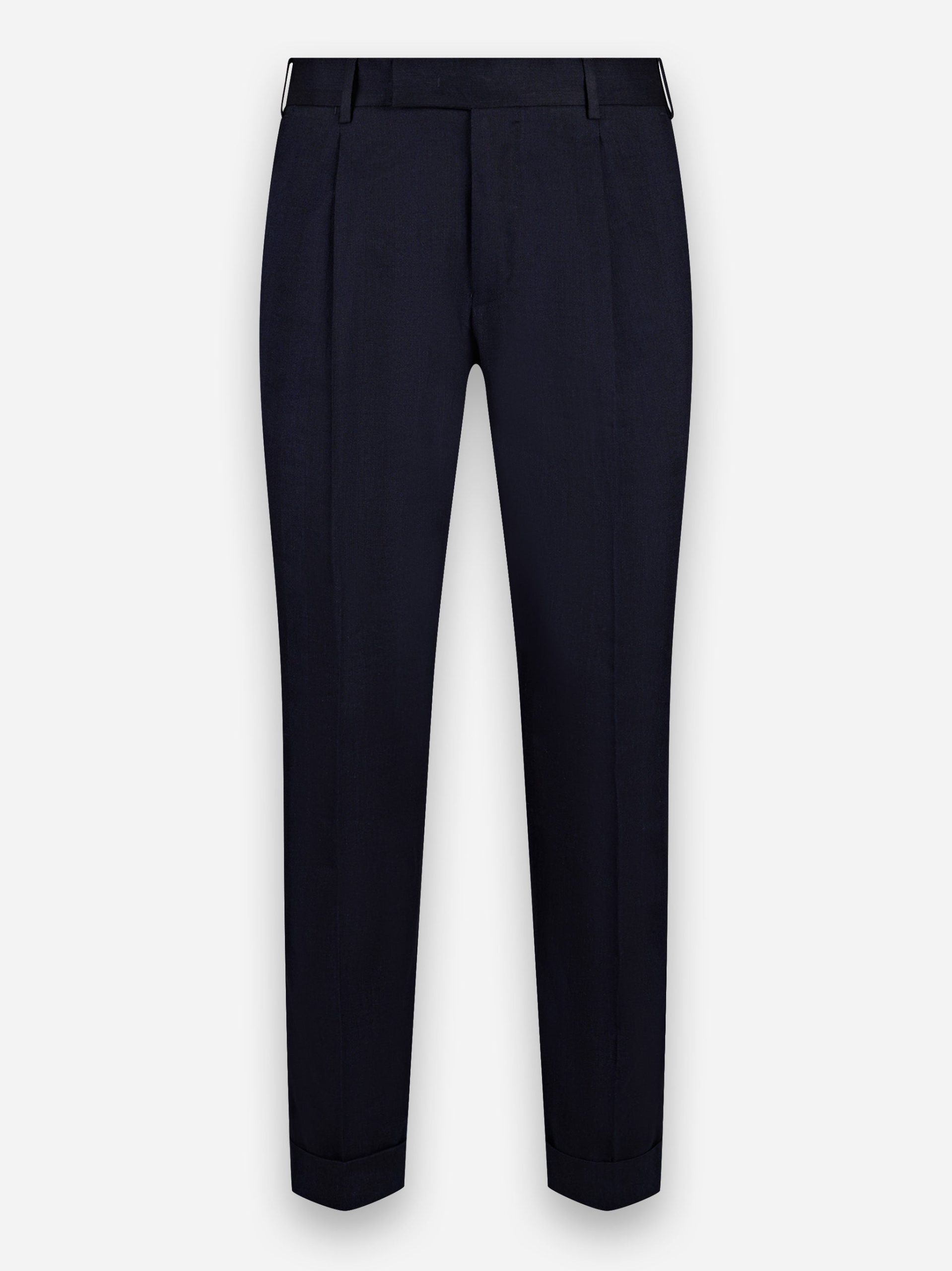 Pantalone Rebel con una pince in lino e cotone Blu