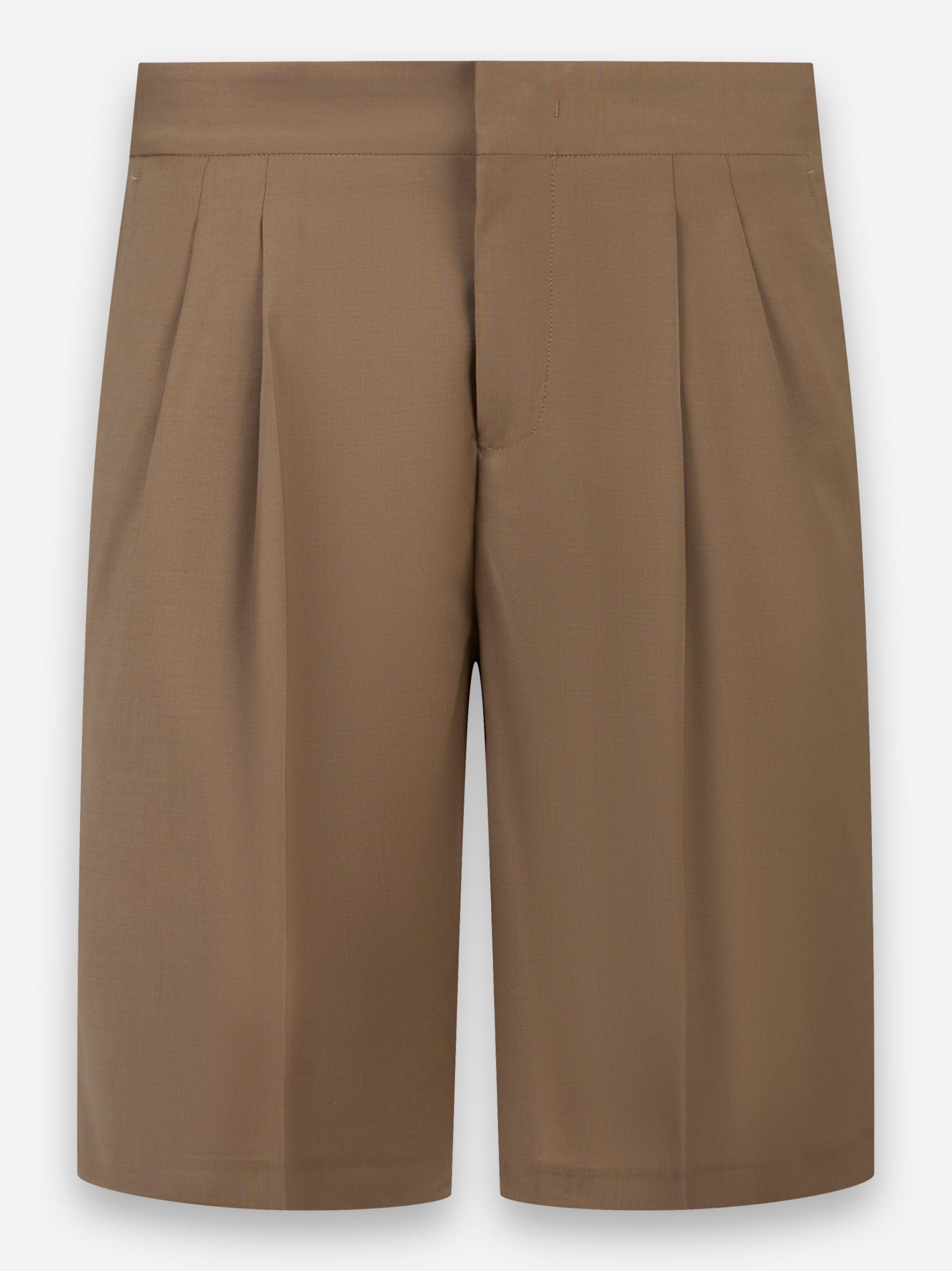 Shorts loose in lana Beige