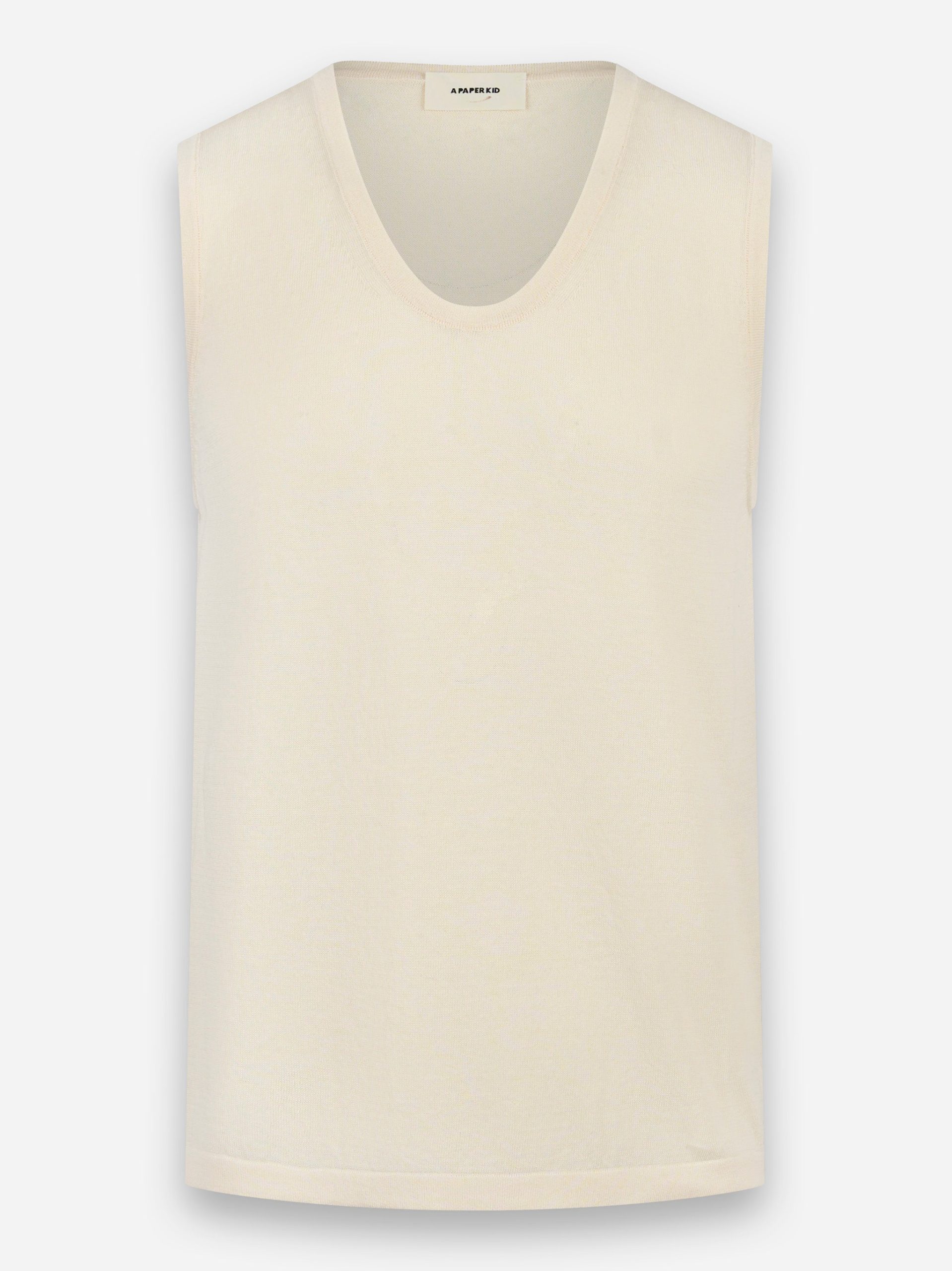 Tank top in maglia Bianco