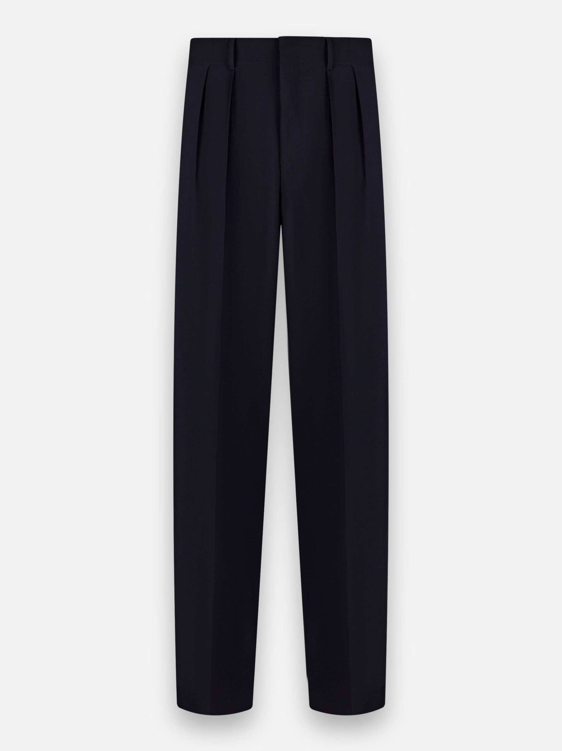 Pantalone Wide loose fit in techno lana Blu