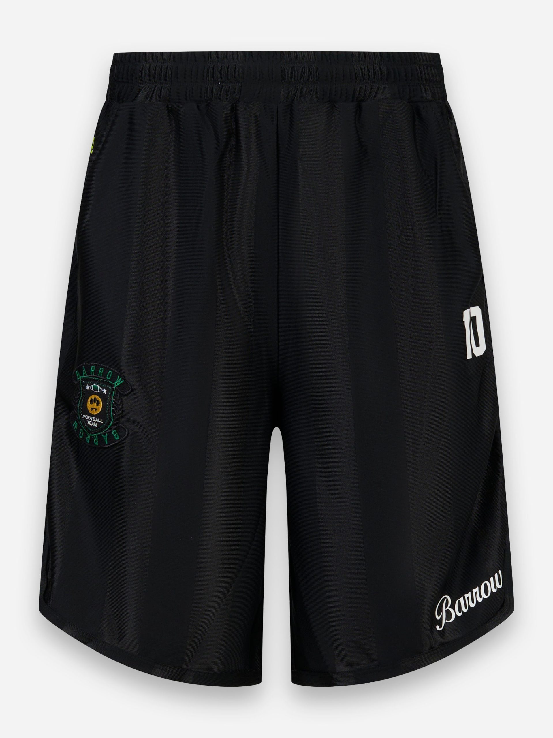 Shorts in triacetato con logo Nero