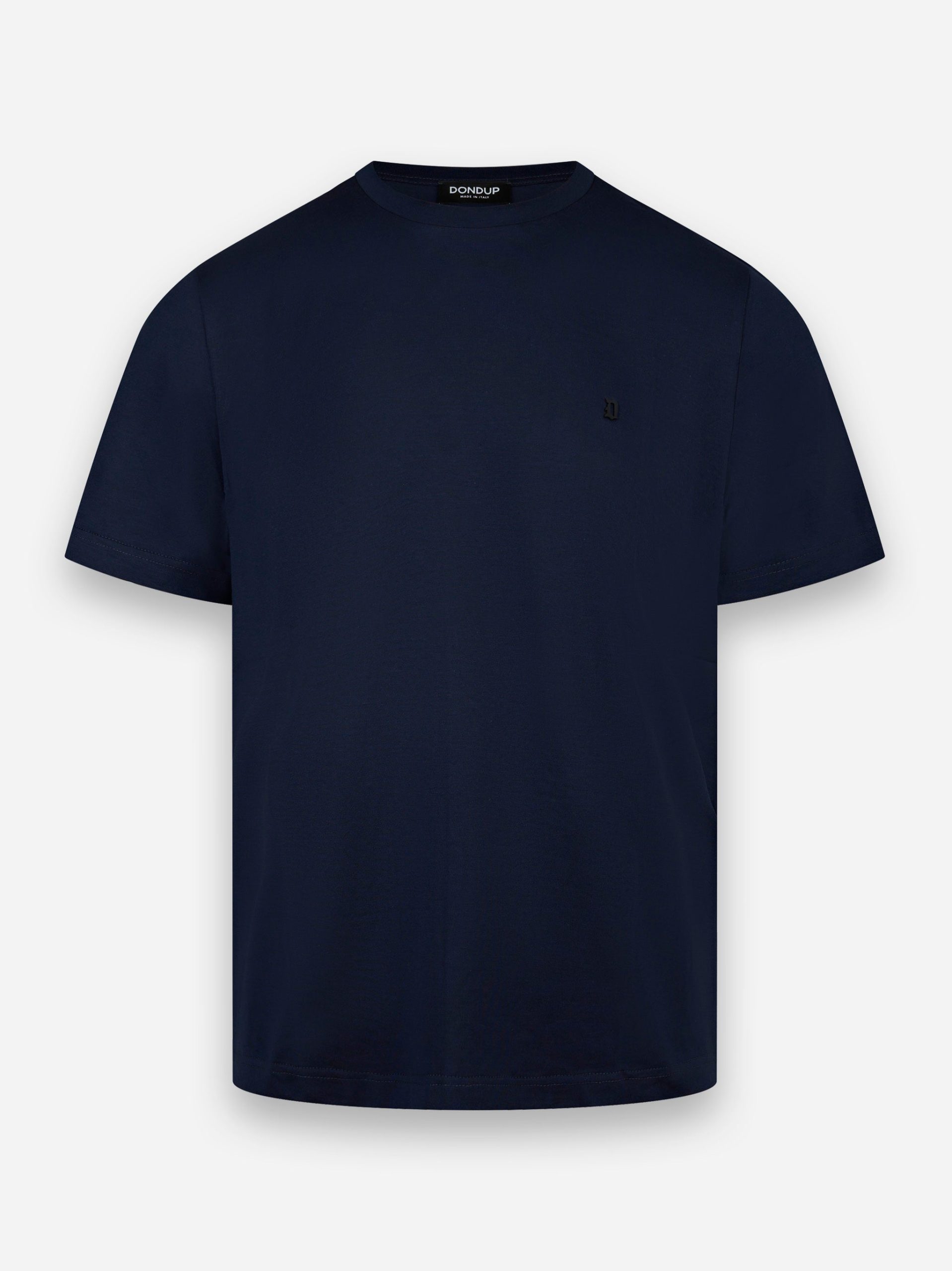 T-shirt manica corta con logo applicato Blu
