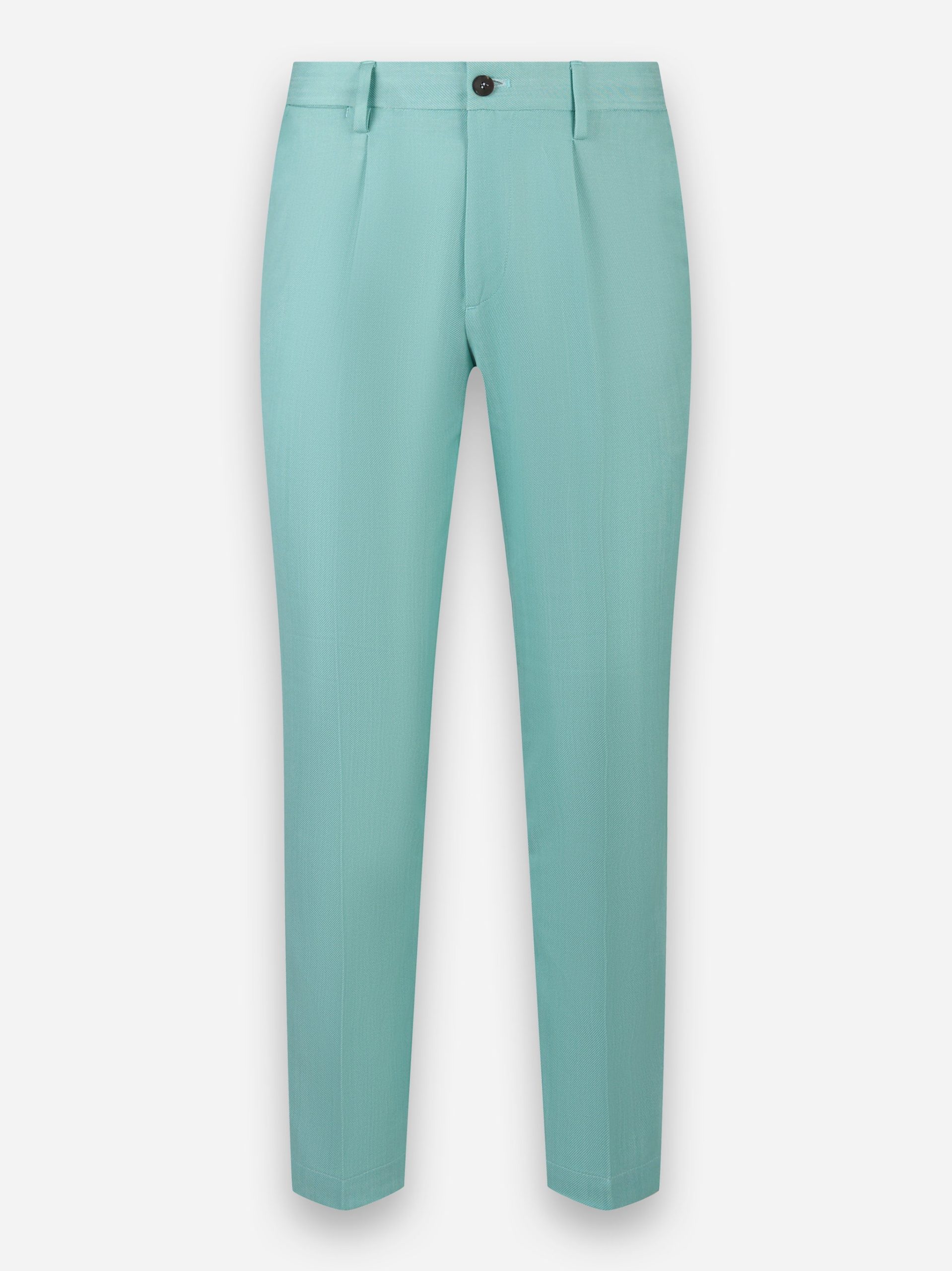 Pantalone con elastico in vita in cotone e lana Azzurro