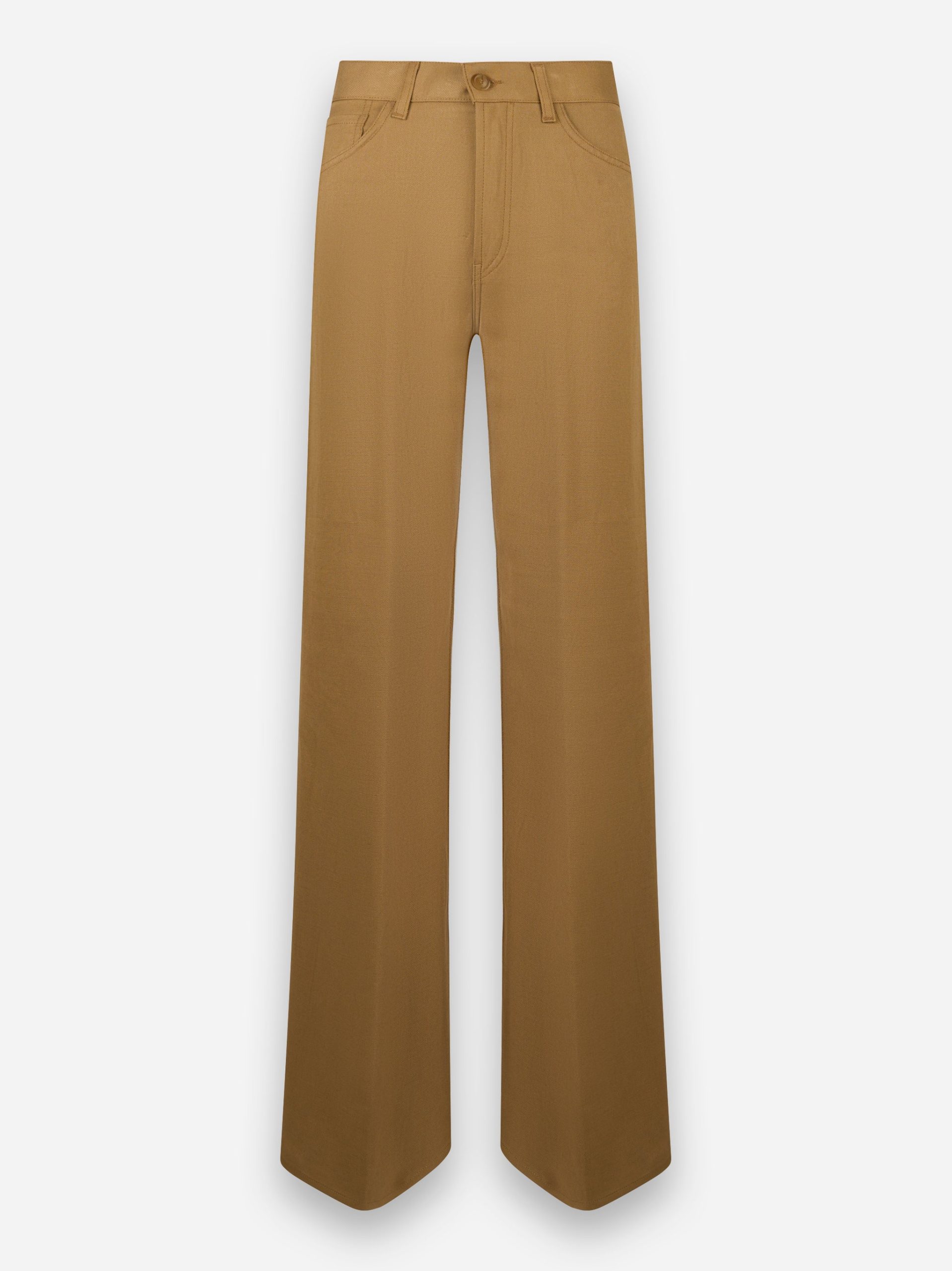 Pantalone Amber wide leg in viscosa e lino Marrone