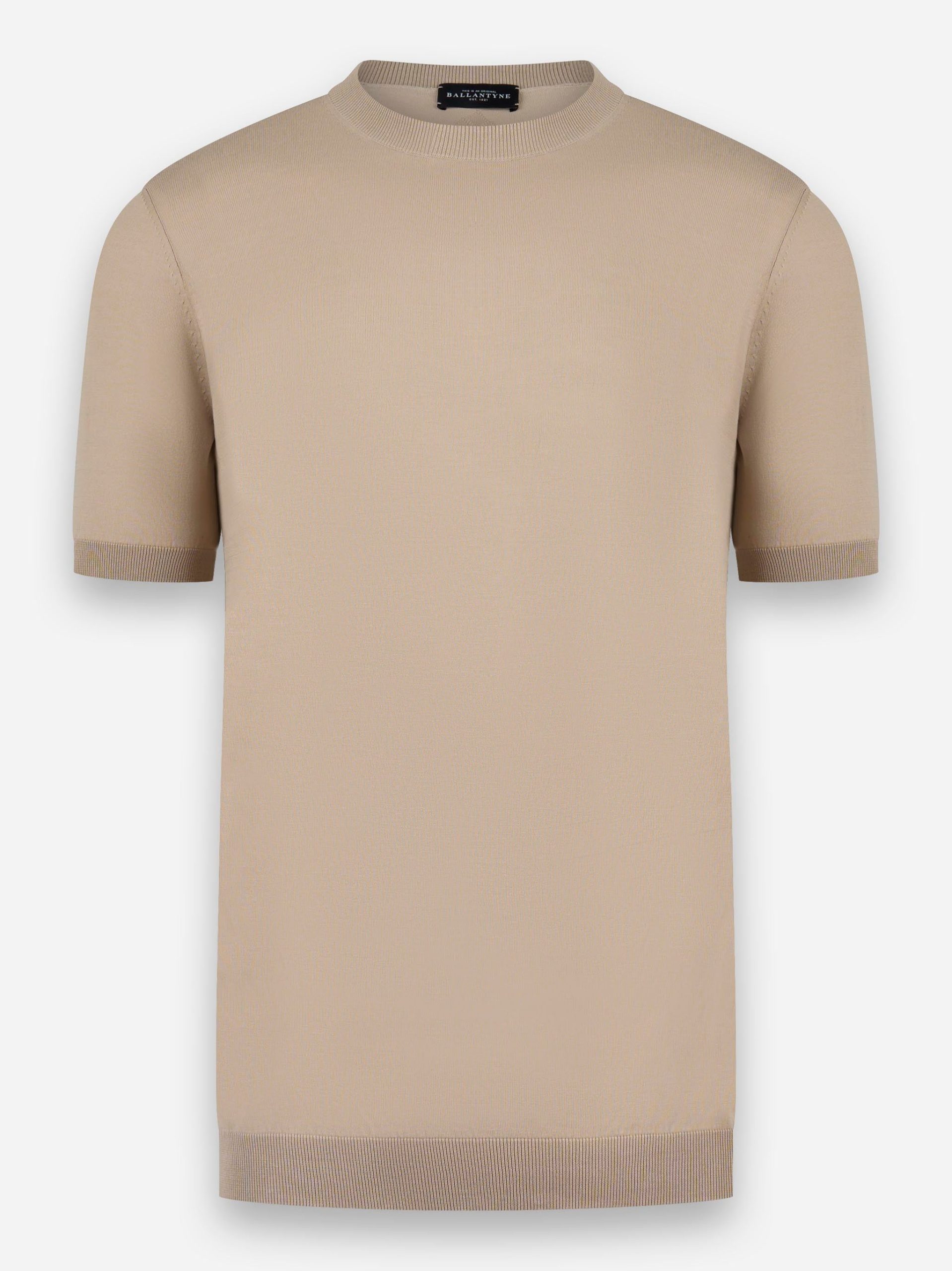 T-shirt manica corta in cotone Beige