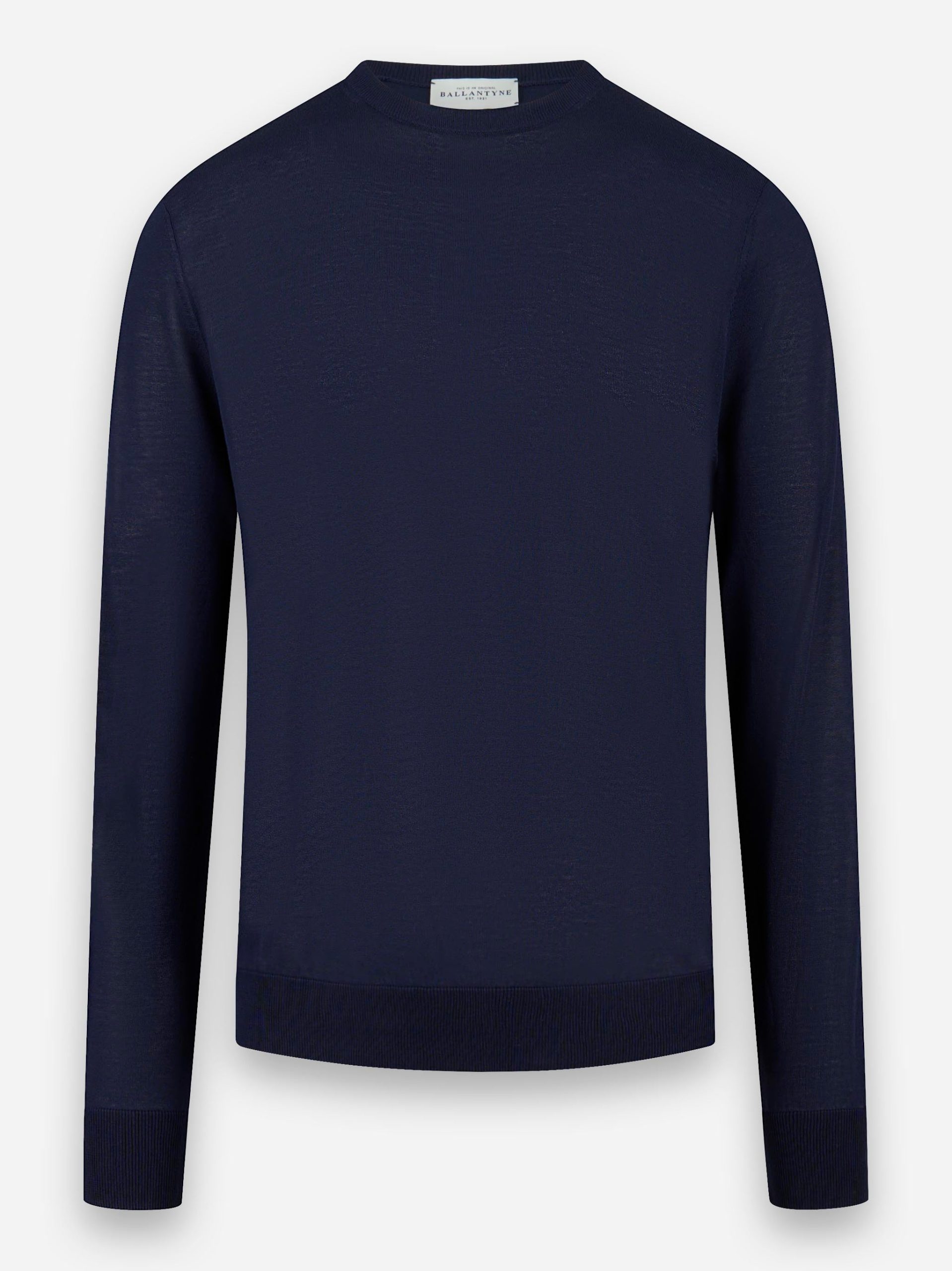 Maglia manica lunga in cotone Blu