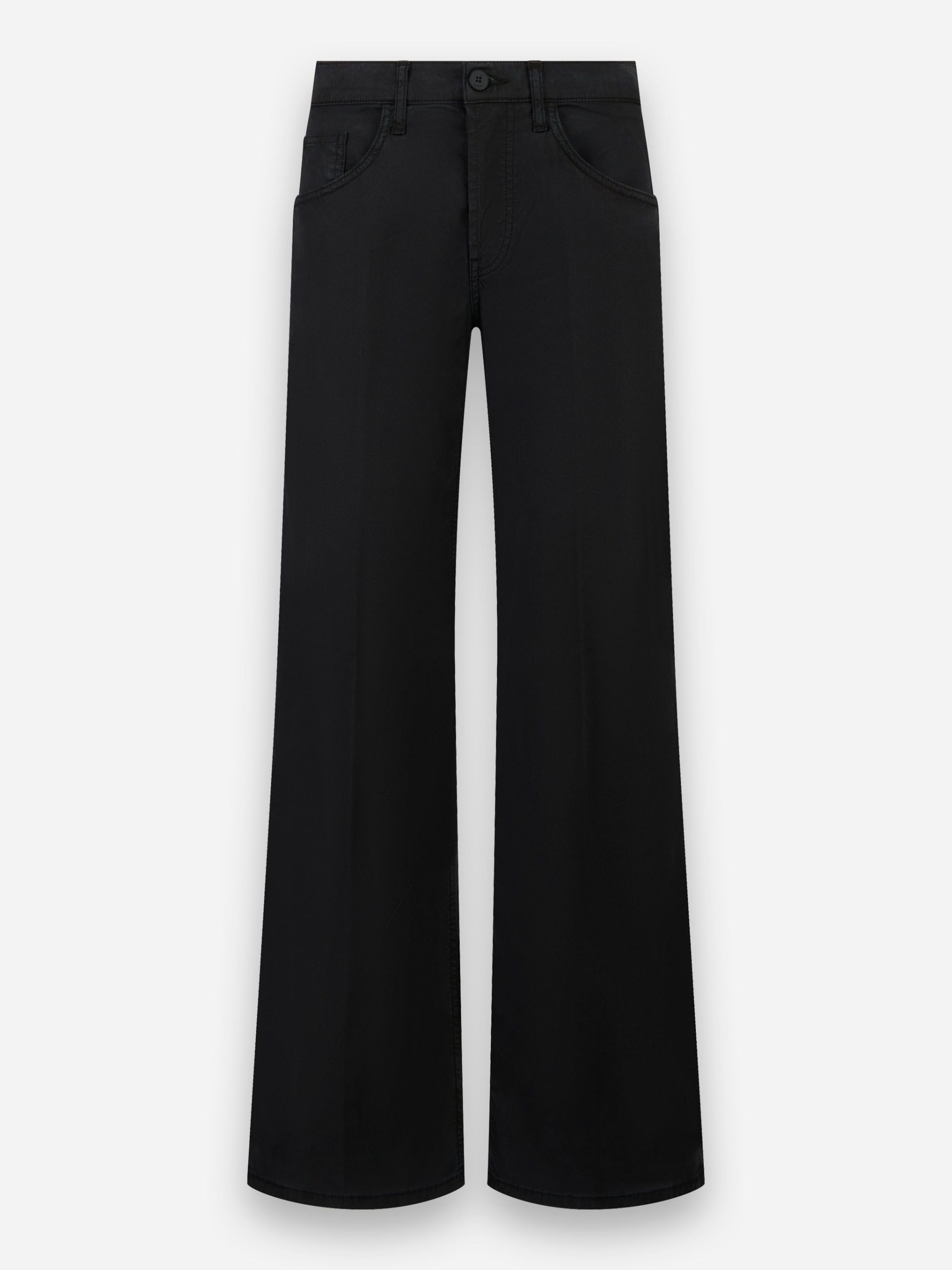 Pantalone Jacklyn wide leg in cotone e lyocell Nero