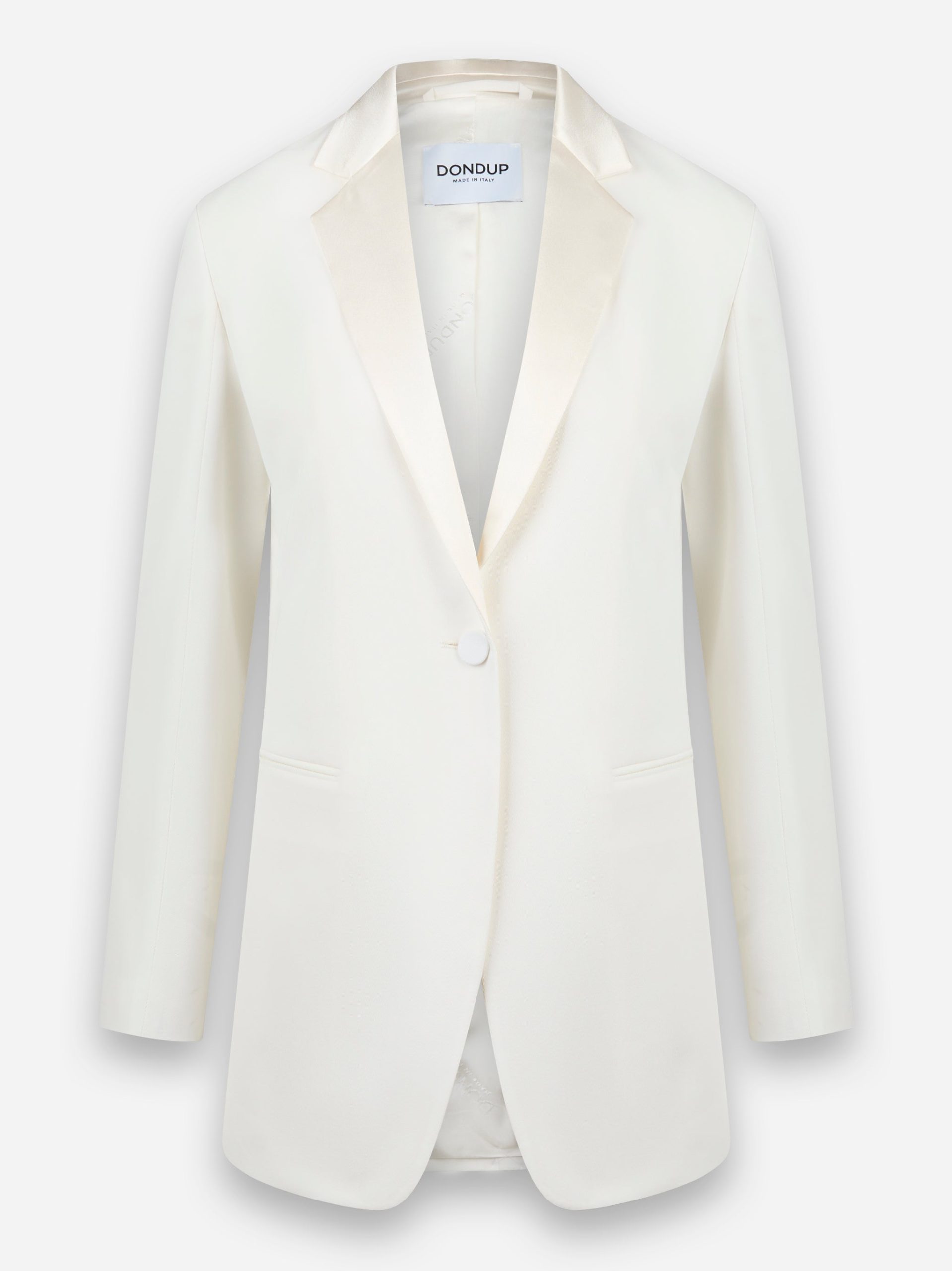 Blazer smoking con un bottone Bianco
