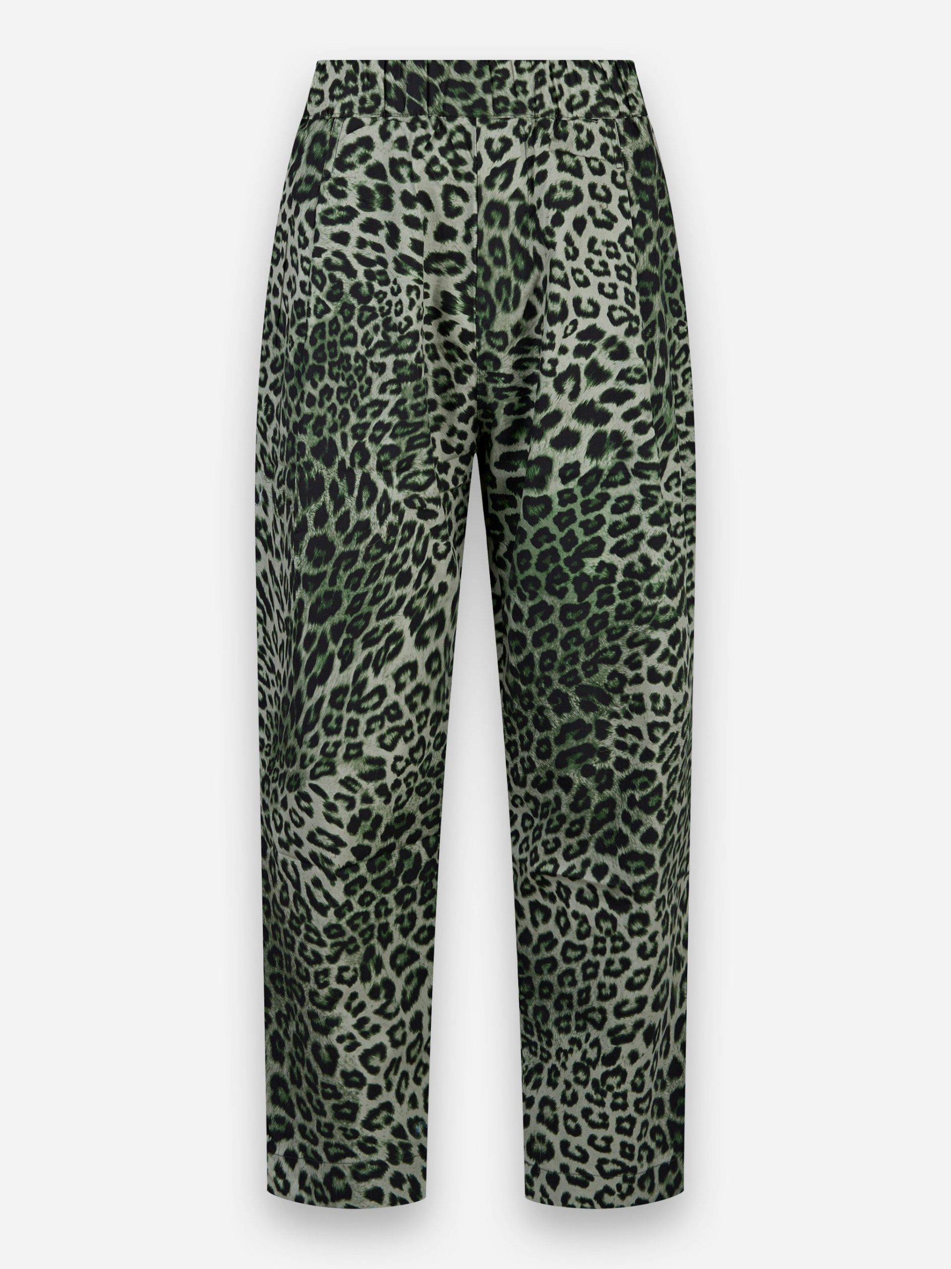 Pantalone in cotone con motivo animalier Verde