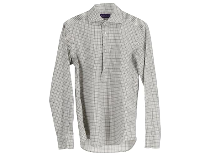 Camicia Ralph Lauren Purple Label a quadri con bottoni in cotone multicolor Stampa python