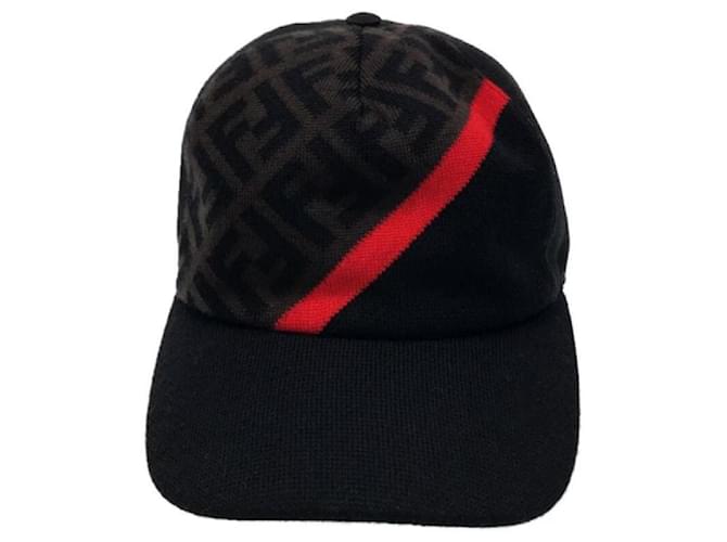**Berretto da baseball Fendi in cotone nero