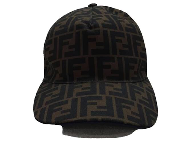 **Berretto in cotone marrone Fendi