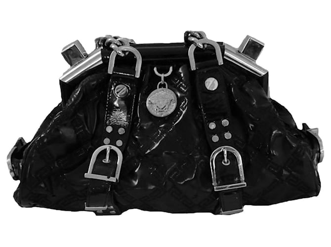 BORSA BOSTON MADONNA IN VERNICE VERSACE Nero