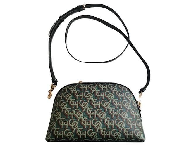 Coach Borse Marrone Verde Verde scuro Gold hardware