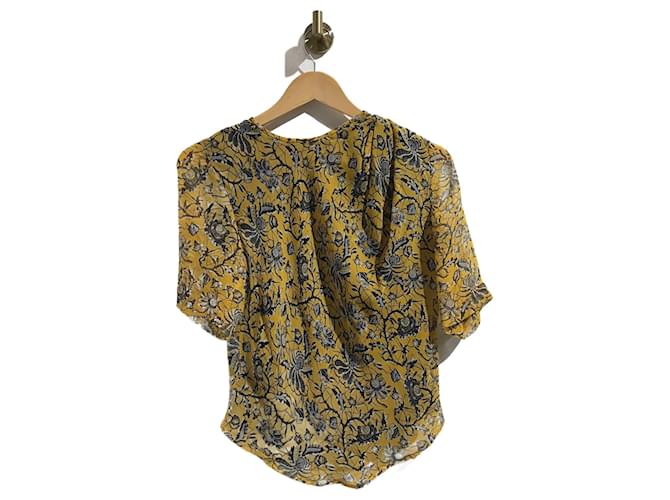ISABEL MARANT ETOILE Top T.Seta internazionale S Giallo
