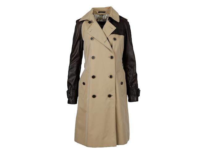 Autre Marque Trench con maniche in pelle Antonio Croce Multicolore