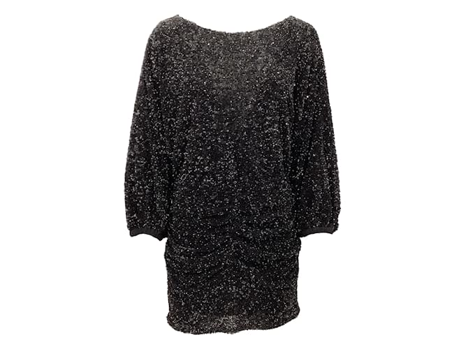 Mini abito scarlatto con paillettes nero BA&SH