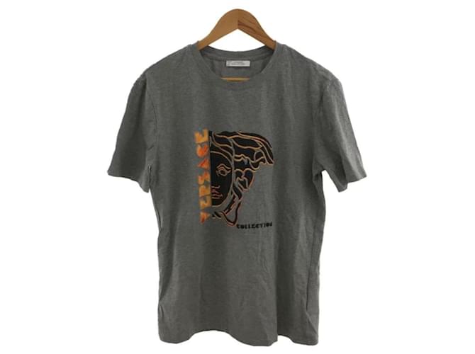 **T-shirt Gianni Versace in cotone grigio