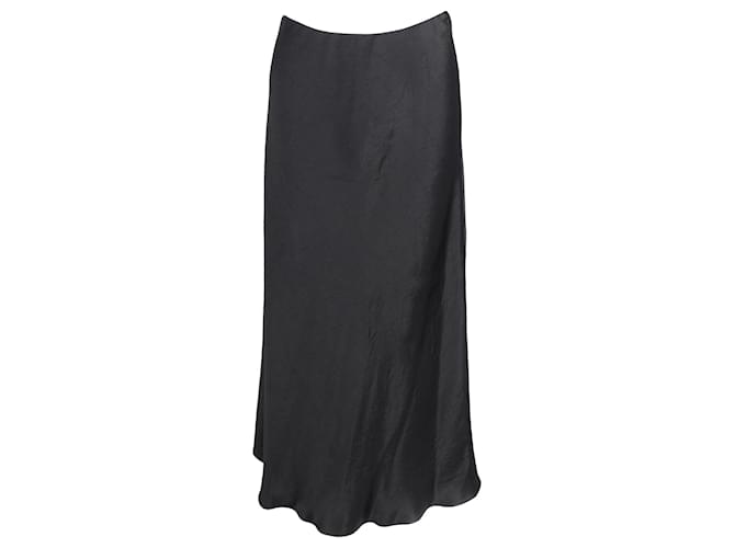 Max Mara Gonna Midi Taglio Sbieco in Acetato Nero