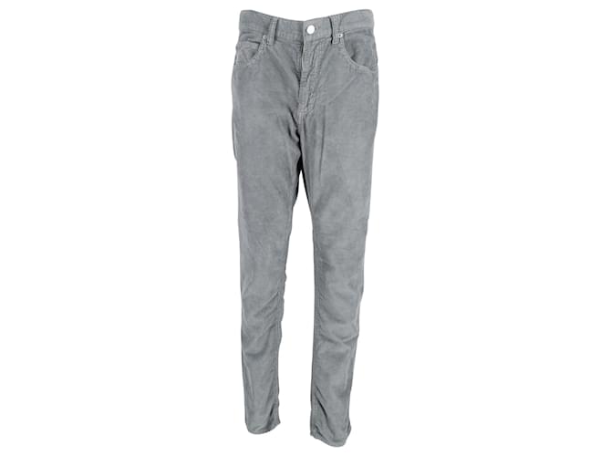 Pantaloni slim fit Isabel Marant in pantaloni di cotone grigio