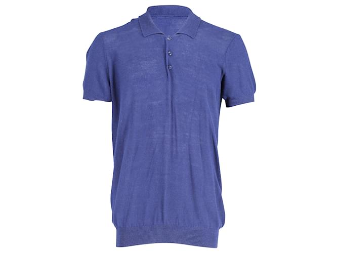 Apc alla.P.C. Polo in maglia di viscosa blu Blu navy