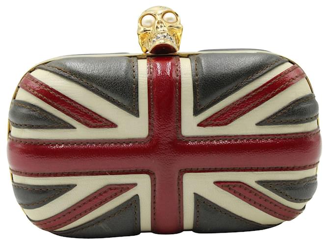 Pochette Skull Box Britannia Alexander McQueen in pelle multicolor Multicolore