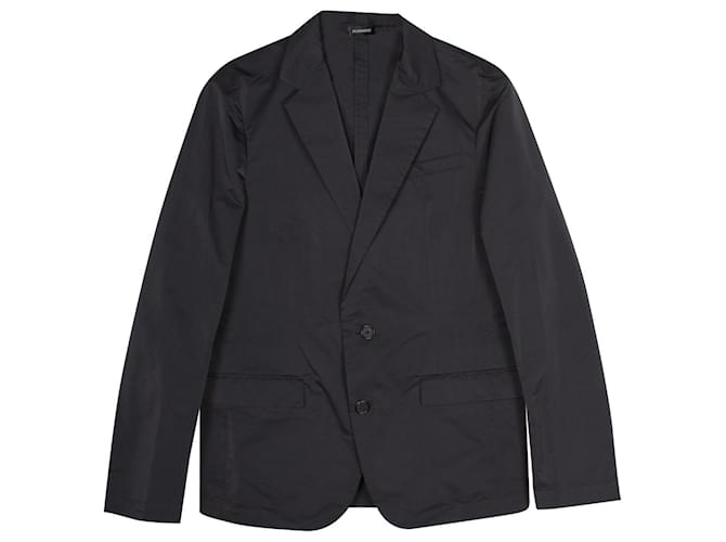 Blazer monopetto sartoriale Jil Sander in poliestere nero