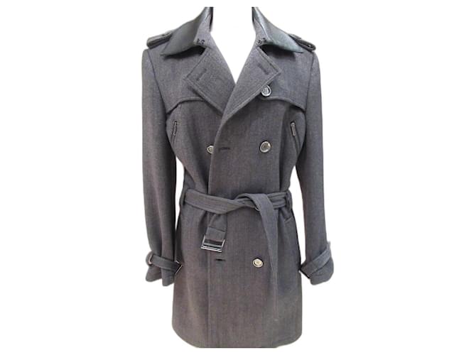 Versus Versace Trench di Versace in tweed Marrone