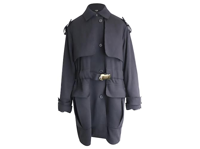 Trench sfilacciato con cintura Tom Ford in cotone nero