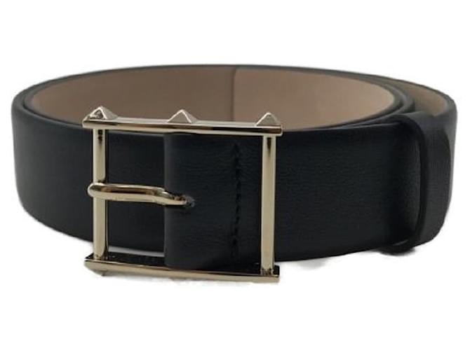 ****VALENTINO GARAVANI Cintura in pelle nera Nero